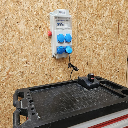 Coffret d'atelier 4 prises  230v NF avec Arrêt d'urgence