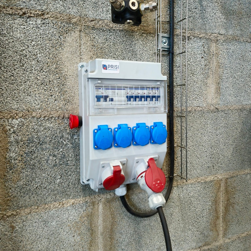 Coffret de chantier 4 prises 230v NF + 2 prises 5P 32A