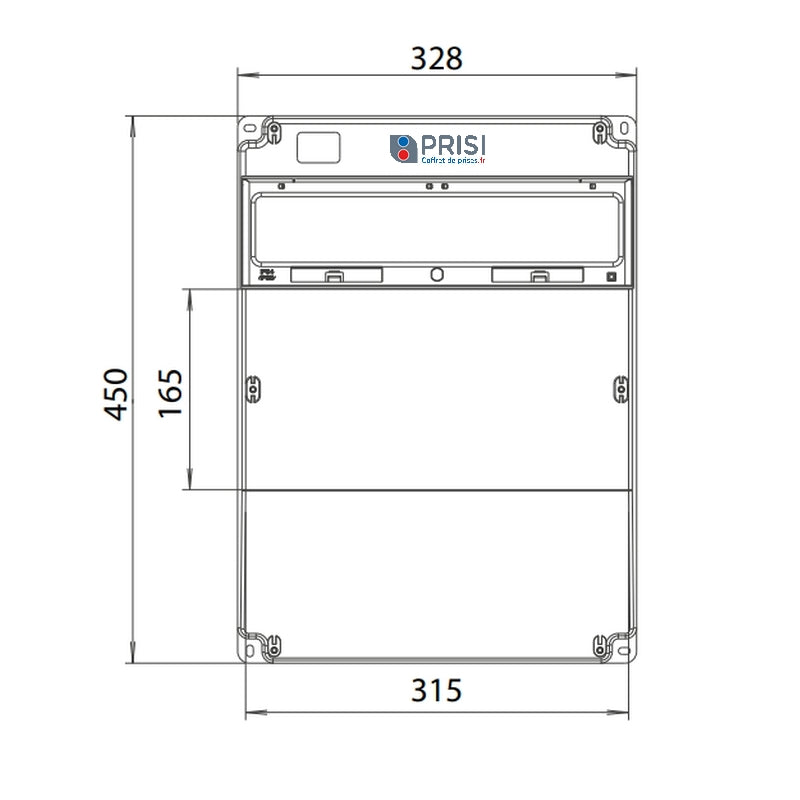 coffret de chantier avec 4 prises monophasés et 1 prise 16a triphasée et 1 prise triphasée 32a